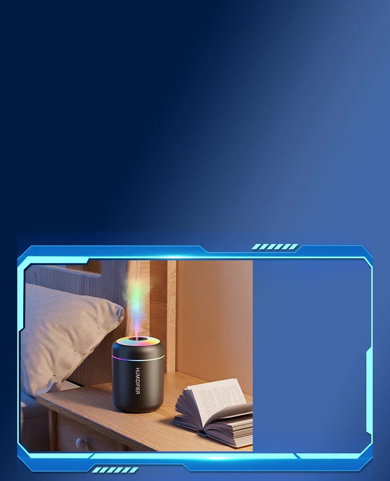 MINI NAWILŻACZ POWIETRZA Z AROMATERAPIĄ - ZASILANIE USB - IDEALNY DO SAMOCHODU I SYPIALNI