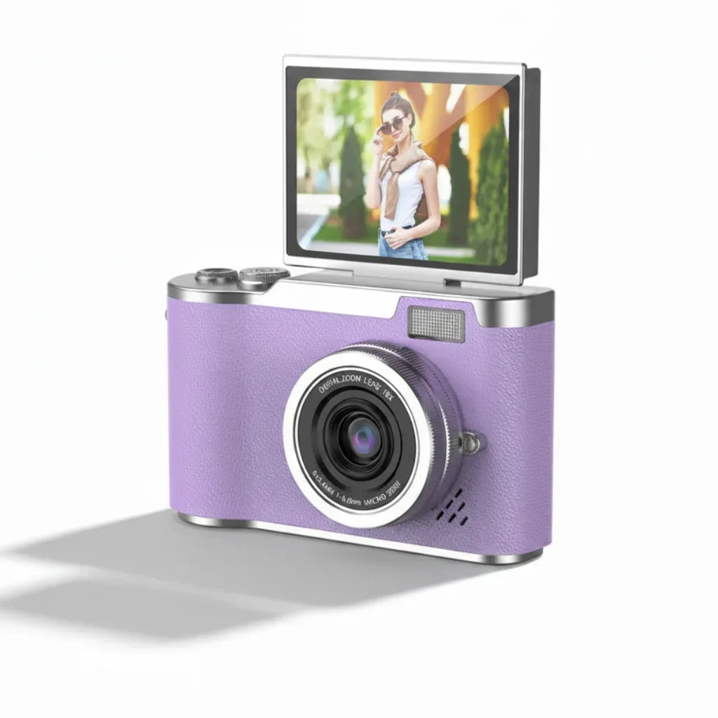 Aparat cyfrowy 4K z obrotowym ekranem 48 MP i 8-krotnym zoomem