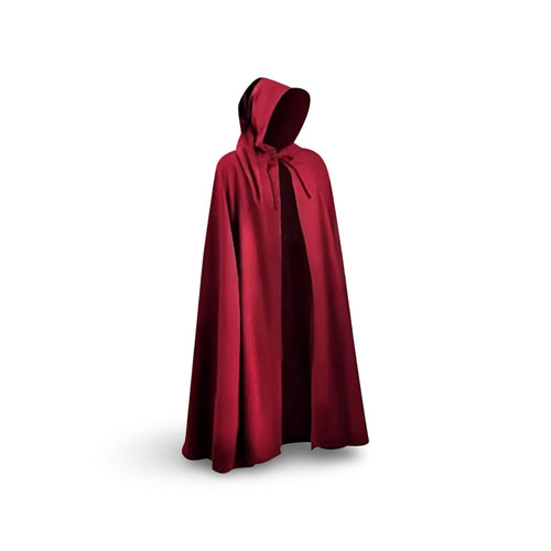 Autentyczny rycerski kostium z tuniką i peleryną z kapturem do cosplayu