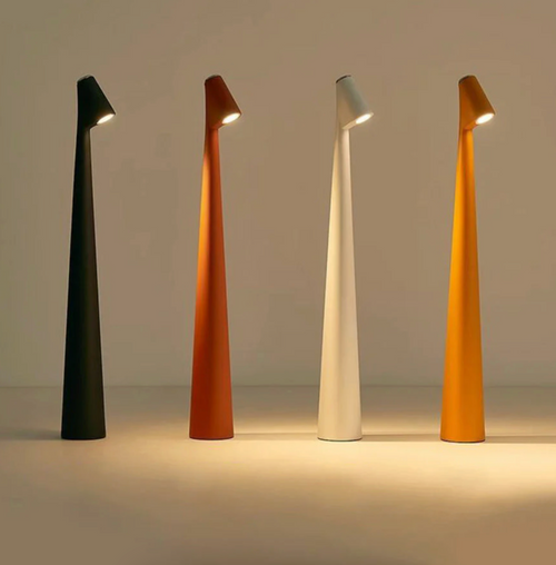 Bezprzewodowa aluminiowa lampa stołowa 35 cm i 45 cm | Akumulatorowa z 3-stopniowym ściemniaczem dotykowym | Ładowanie U