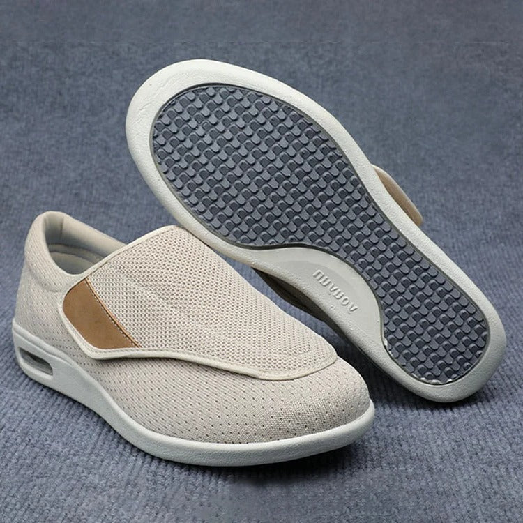 Buty o szerokim kroju na opuchnięte stopy z regulowanymi paskami i wyjmowanymi wkładkami z pianki memory
