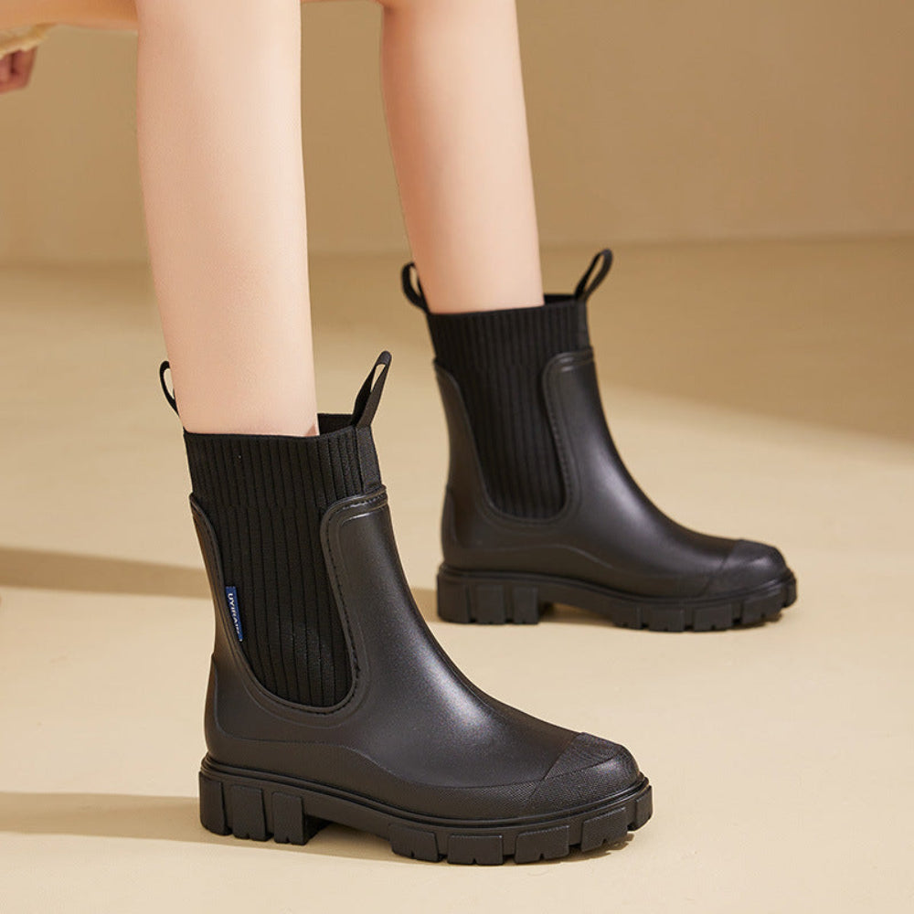 Damskie botki chelsea z antypoślizgową podeszwą w stylu outdoor