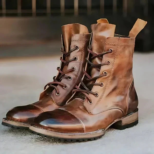 Damskie botki sznurowane w stylu vintage