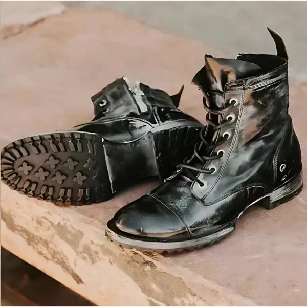 Damskie botki sznurowane w stylu vintage