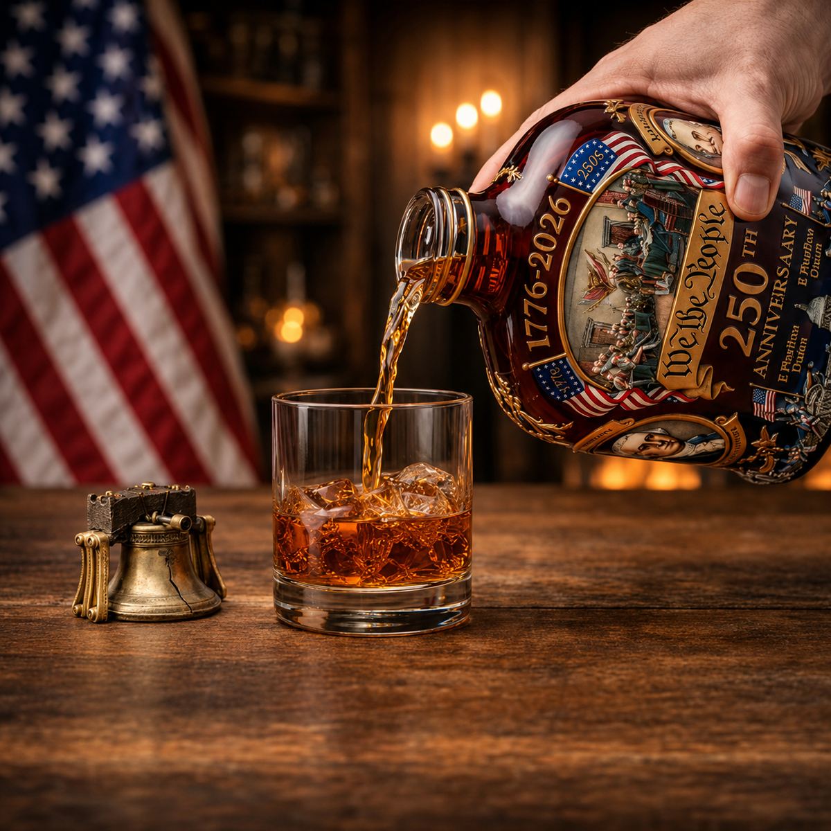 Dekoracyjna karafka do whisky ze szkła kryształowego