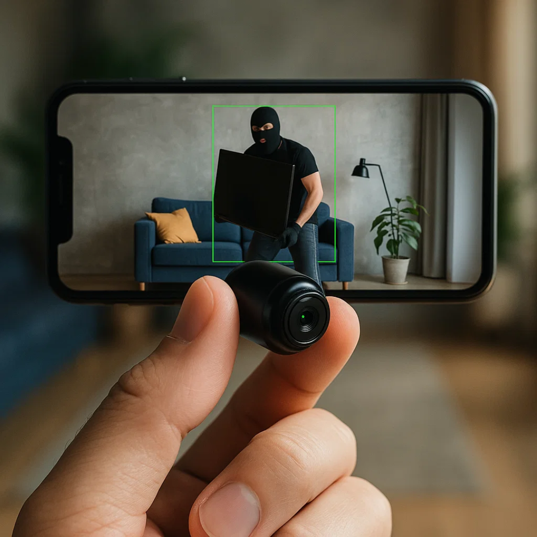 Dyskretna kamera bezprzewodowa z rozdzielczością 1080P i dźwiękiem do monitoringu