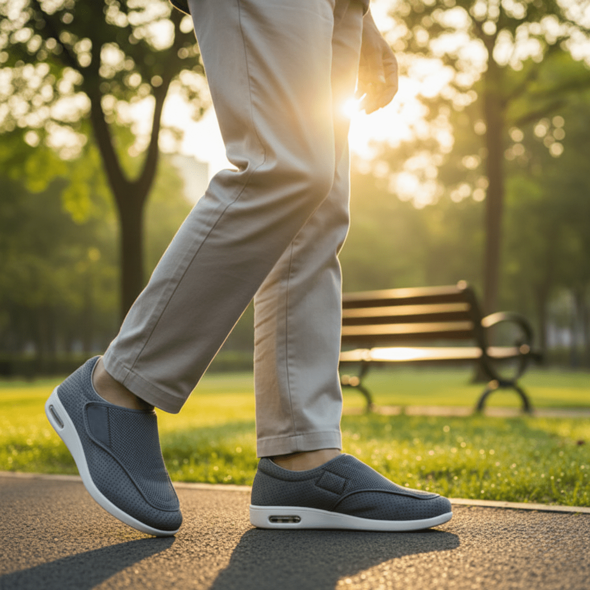 Ekstra szerokie buty dla diabetyków z pianką memory foam – odciążające i wygodne