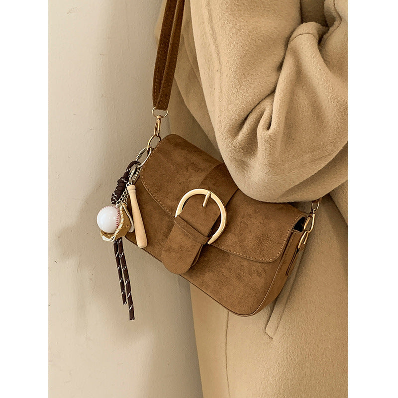 Elegancka zamszowa torebka crossbody