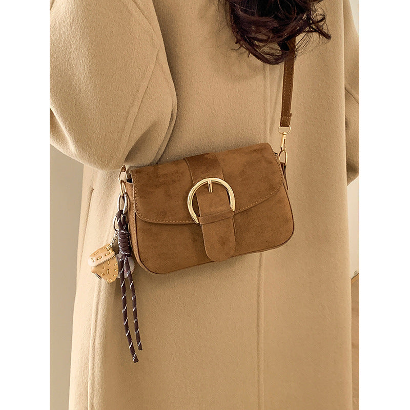 Elegancka zamszowa torebka crossbody