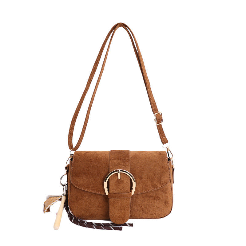 Elegancka zamszowa torebka crossbody