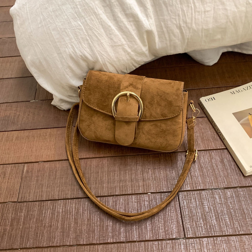 Elegancka zamszowa torebka crossbody