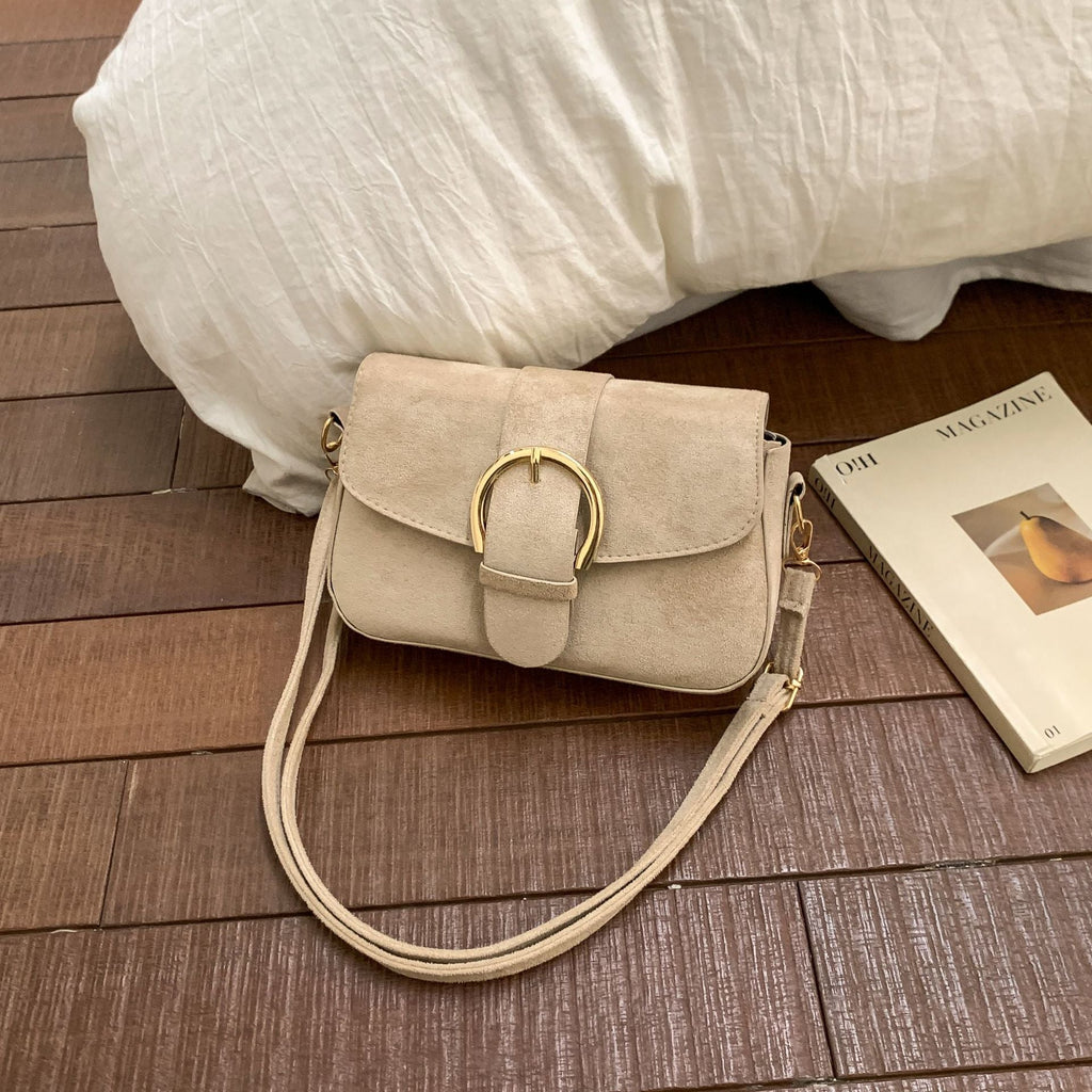 Elegancka zamszowa torebka crossbody