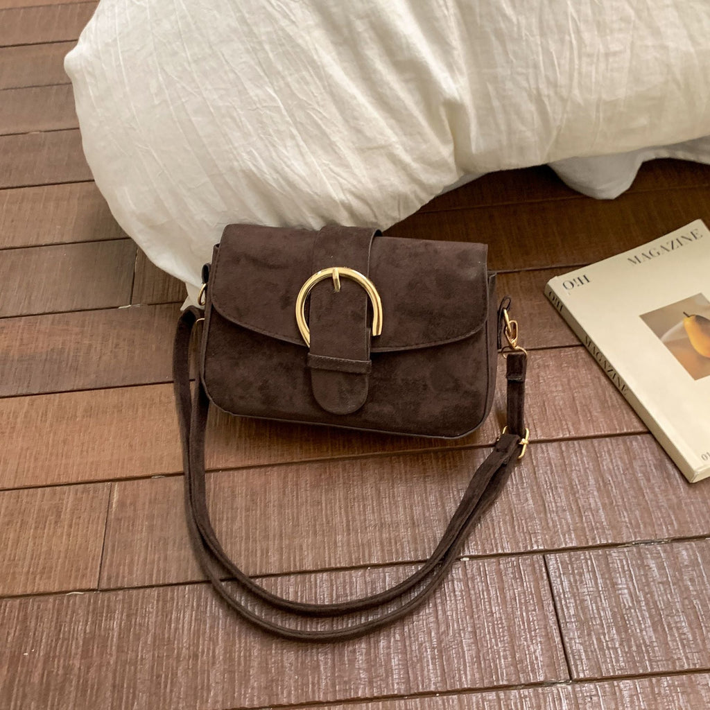 Elegancka zamszowa torebka crossbody
