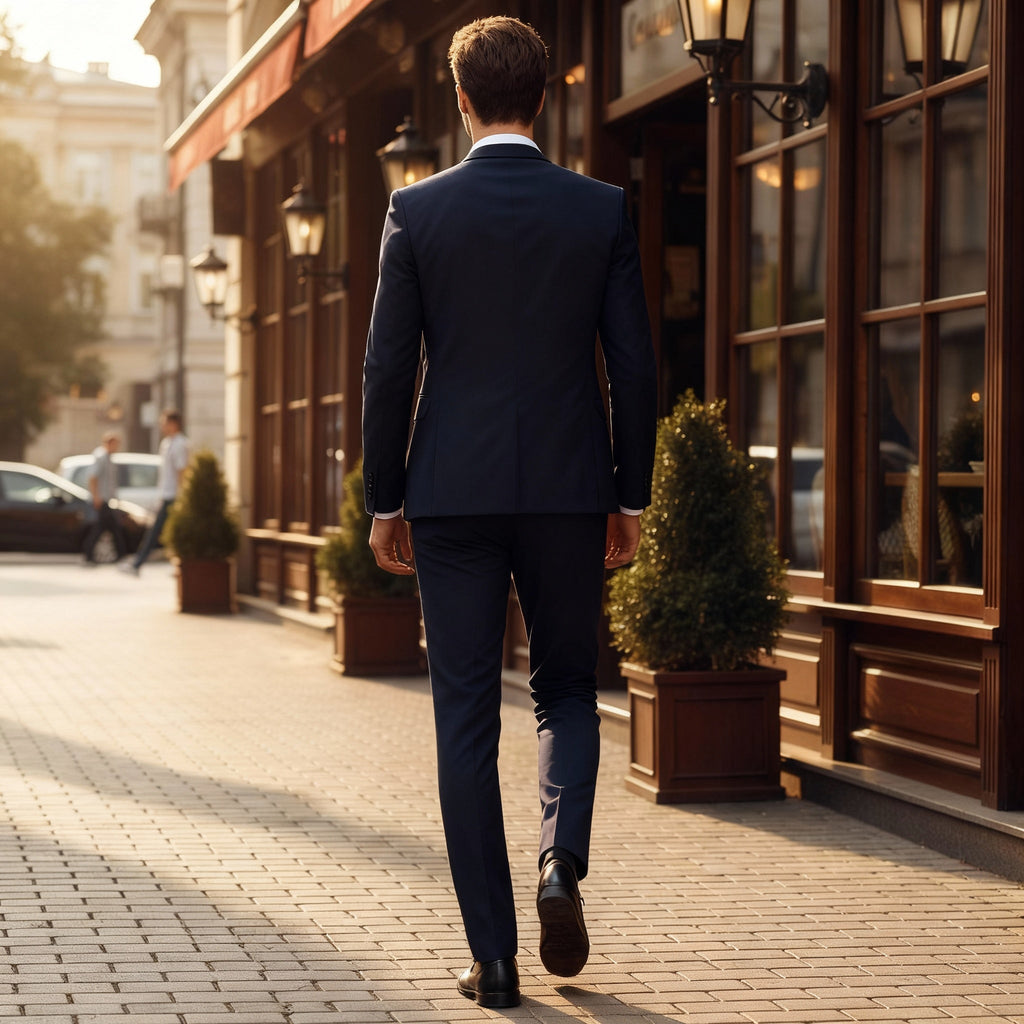 Elegancki garnitur biznesowy slim fit Polwora