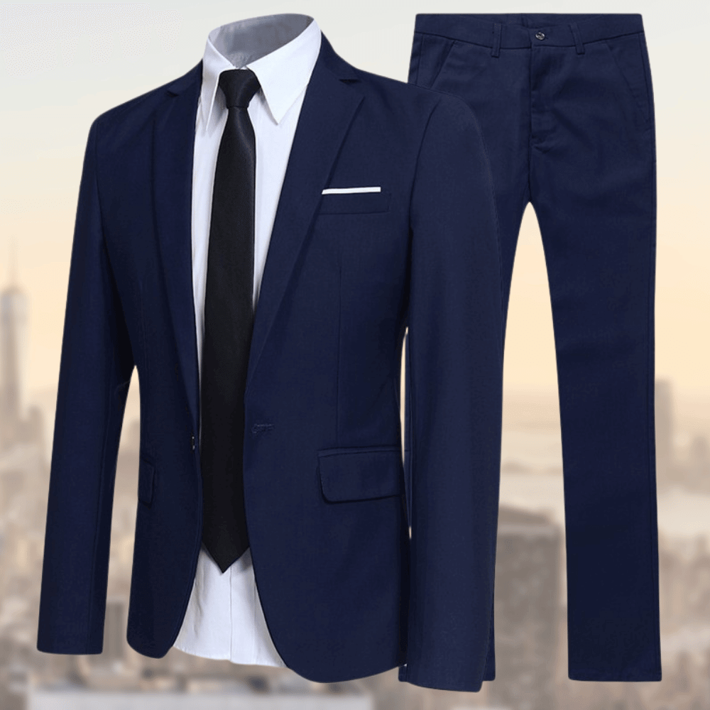 Elegancki garnitur biznesowy slim fit Polwora
