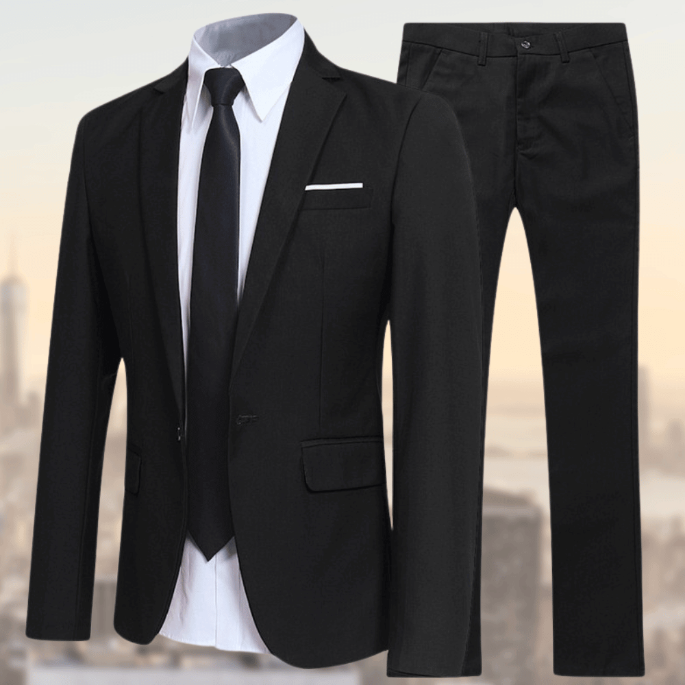 Elegancki garnitur biznesowy slim fit Polwora