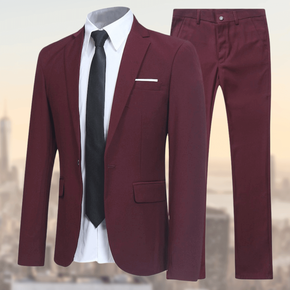 Elegancki garnitur biznesowy slim fit Polwora