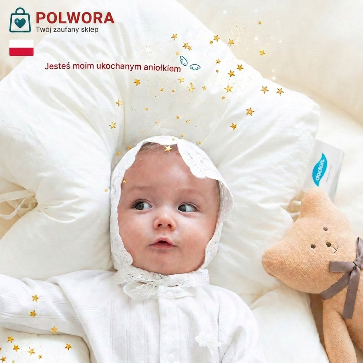 Ergonomiczna poduszka do spania dla niemowląt