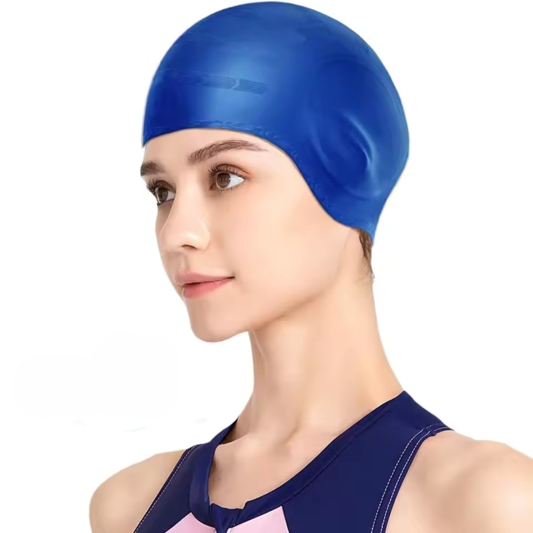 HydroFit – silikonowy czepek pływacki z ochroną uszu