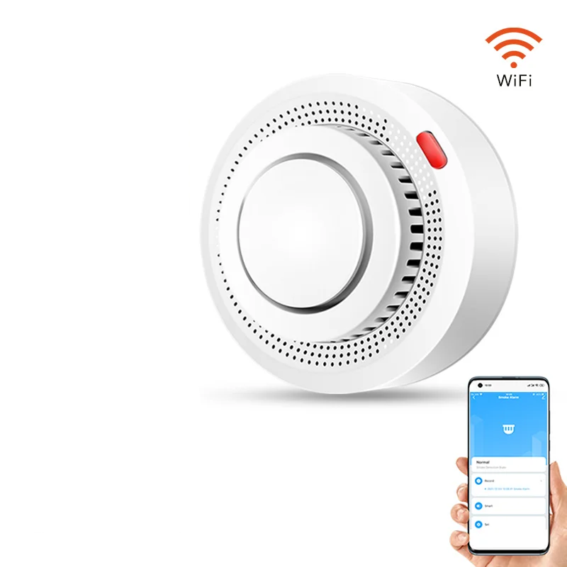 Inteligentny czujnik dymu i ciepła Wi-Fi z alarmem pożarowym
