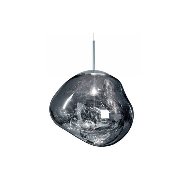 Jessamy – wisząca lampa kula z akrylu z lustrzanym wykończeniem do jadalni i kuchni