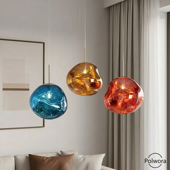 Jessamy – wisząca lampa kula z akrylu z lustrzanym wykończeniem do jadalni i kuchni