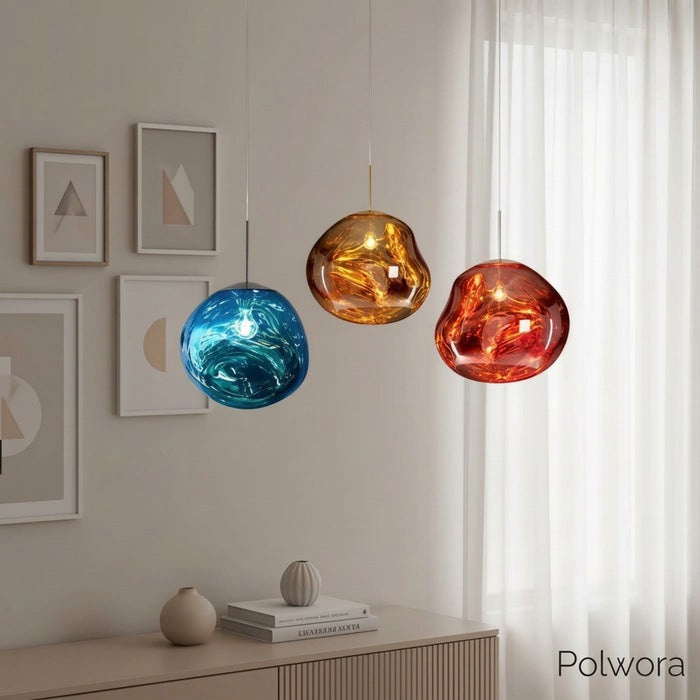 Jessamy – wisząca lampa kula z akrylu z lustrzanym wykończeniem do jadalni i kuchni