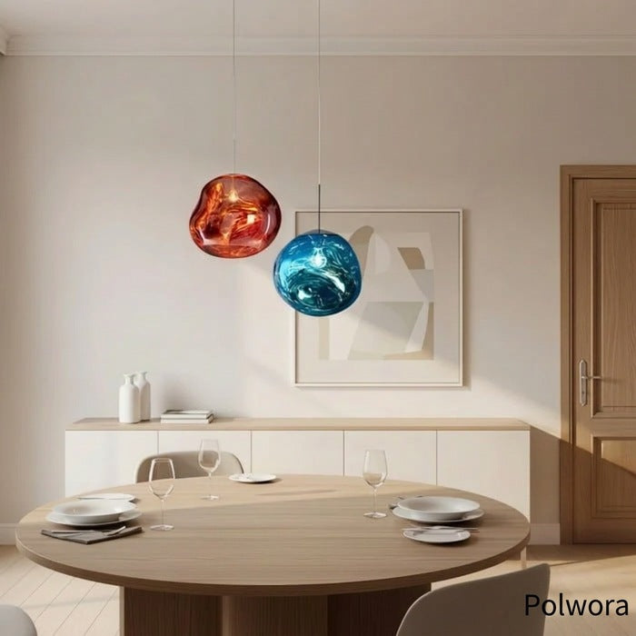 Jessamy – wisząca lampa kula z akrylu z lustrzanym wykończeniem do jadalni i kuchni