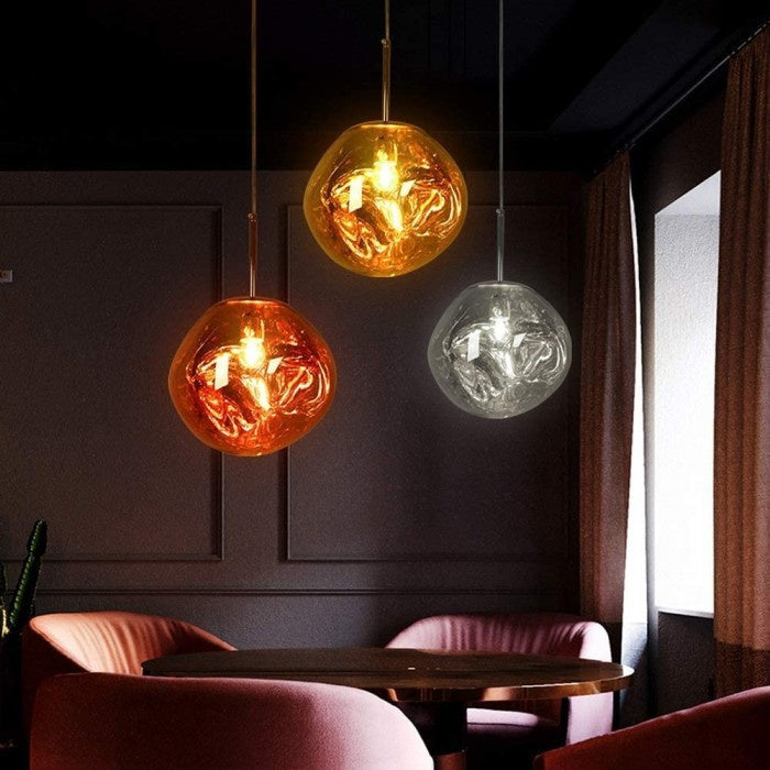 Jessamy – wisząca lampa kula z akrylu z lustrzanym wykończeniem do jadalni i kuchni