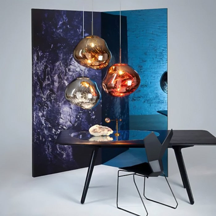 Jessamy – wisząca lampa kula z akrylu z lustrzanym wykończeniem do jadalni i kuchni