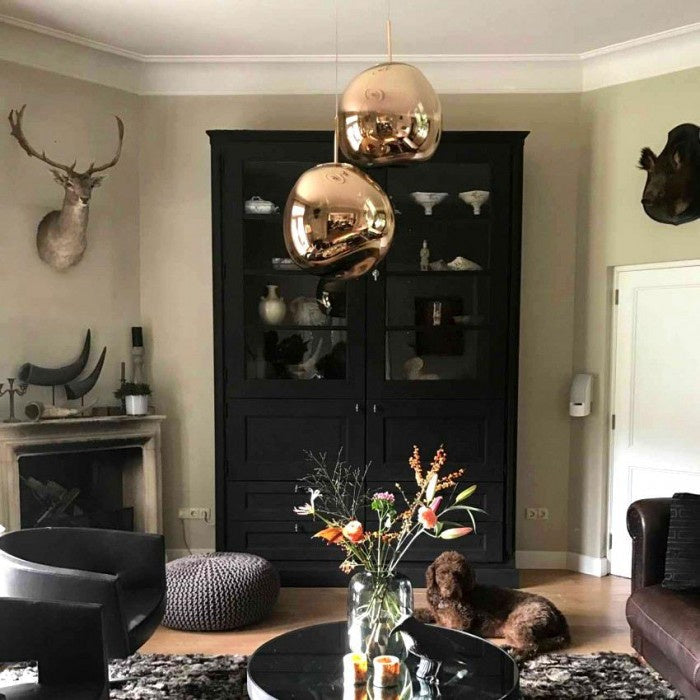 Jessamy – wisząca lampa kula z akrylu z lustrzanym wykończeniem do jadalni i kuchni