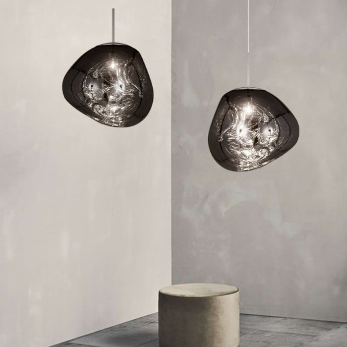 Jessamy – wisząca lampa kula z akrylu z lustrzanym wykończeniem do jadalni i kuchni