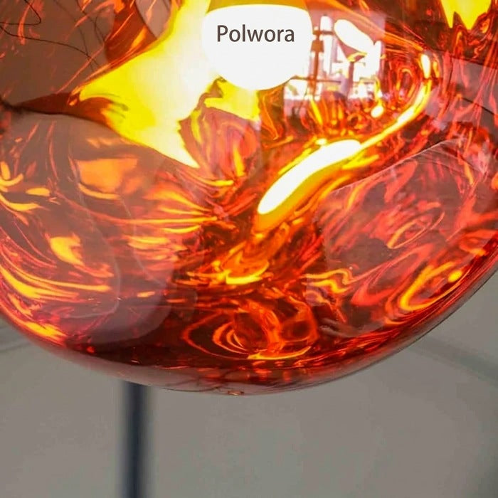 Jessamy – wisząca lampa kula z akrylu z lustrzanym wykończeniem do jadalni i kuchni