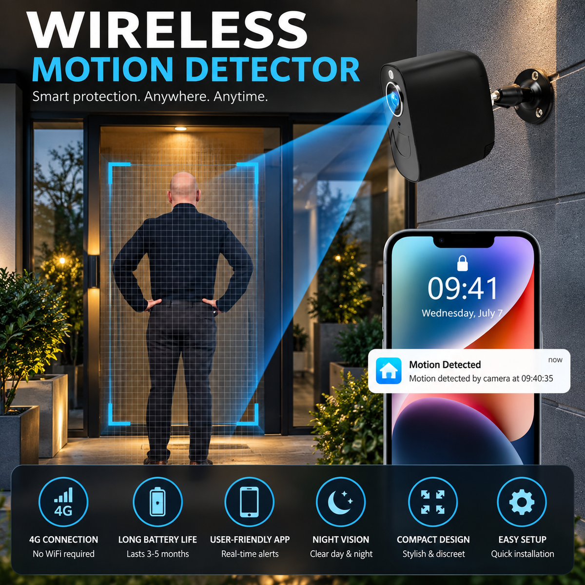 Kamera monitorująca 4G z baterią