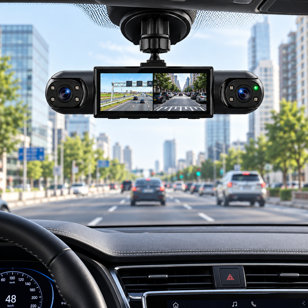 Kamera samochodowa 360° z 4 kamerami – przednia, tylna i boczne kamery z GPS, noktowizorem i kamerą cofania