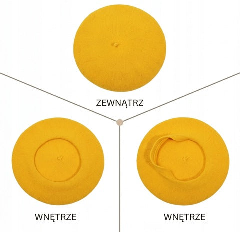 Klasyczny francuski beret wełniany Evelyne