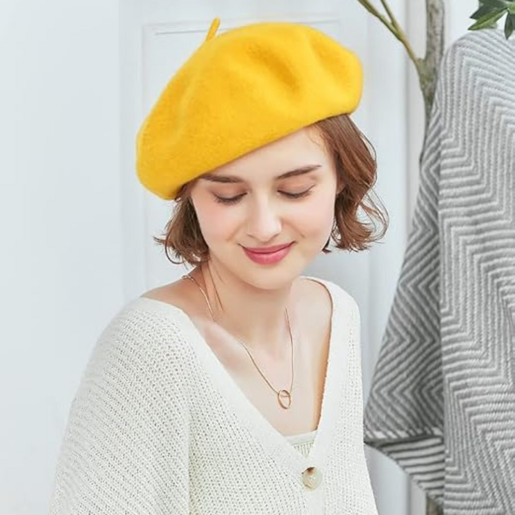 Klasyczny francuski beret wełniany Evelyne
