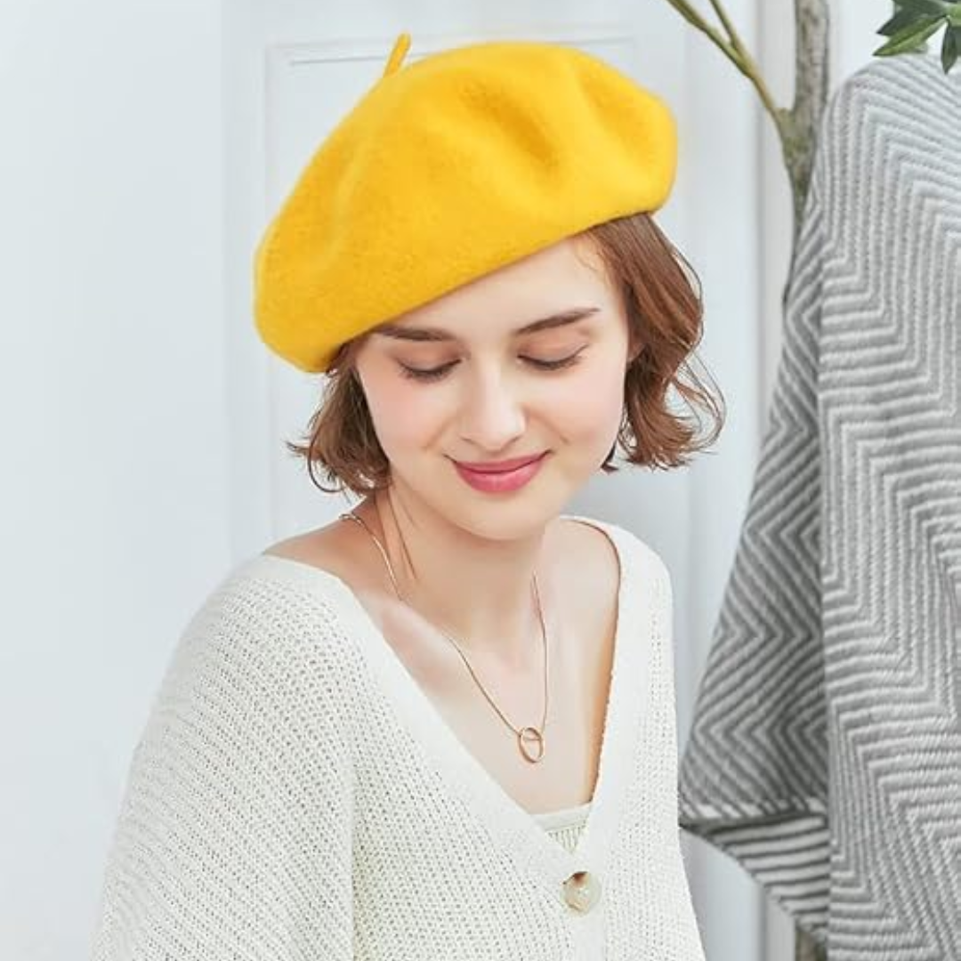 Klasyczny francuski beret wełniany Evelyne