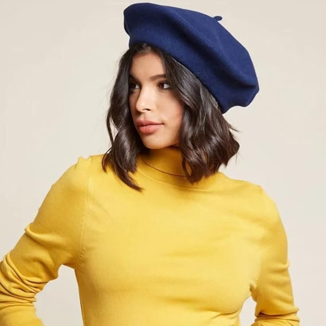 Klasyczny francuski beret wełniany Evelyne