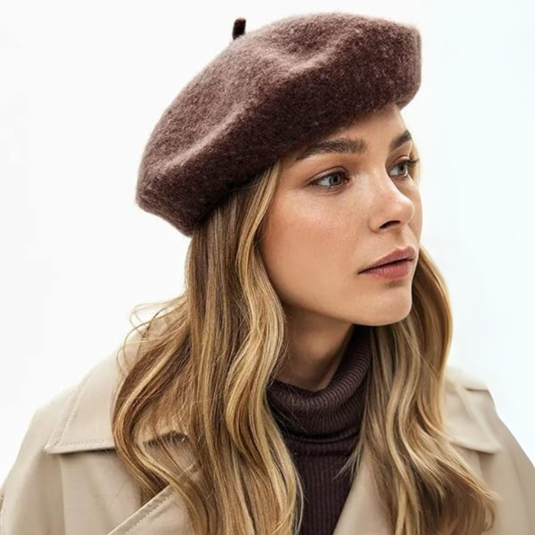 Klasyczny francuski beret wełniany Evelyne