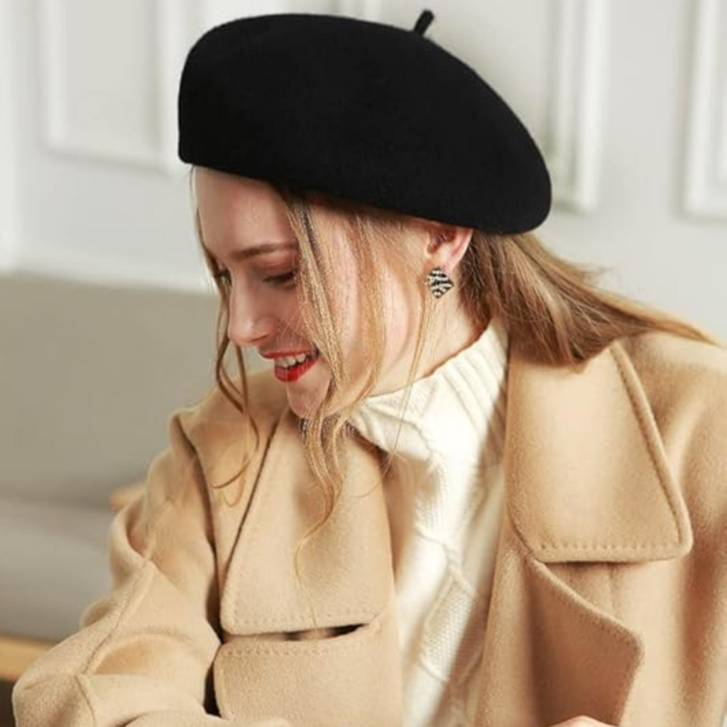 Klasyczny francuski beret wełniany Evelyne