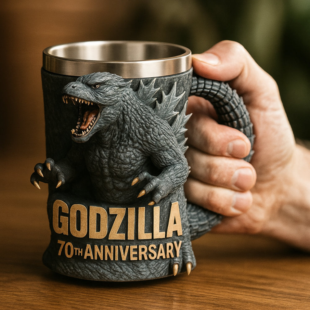 Kubek ceramiczny z figurką potwora 3D
