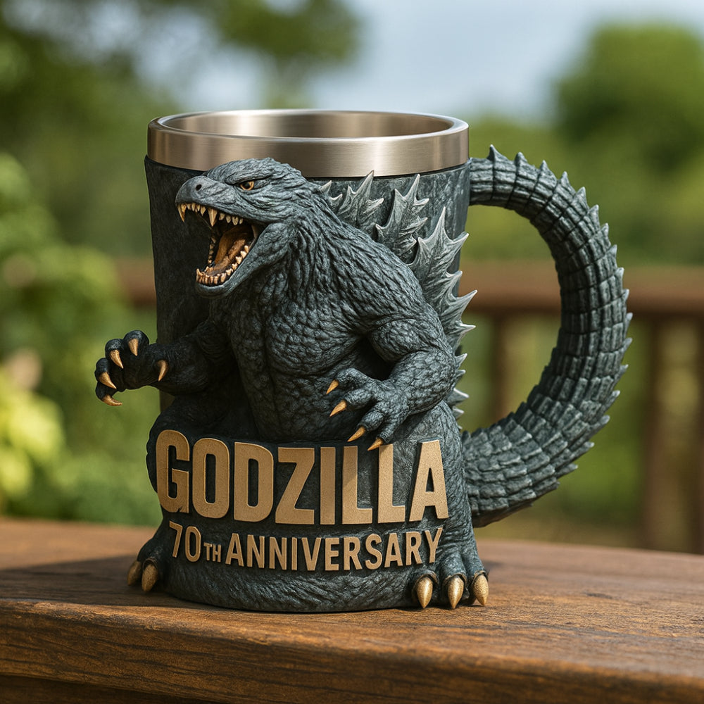 Kubek ceramiczny z figurką potwora 3D