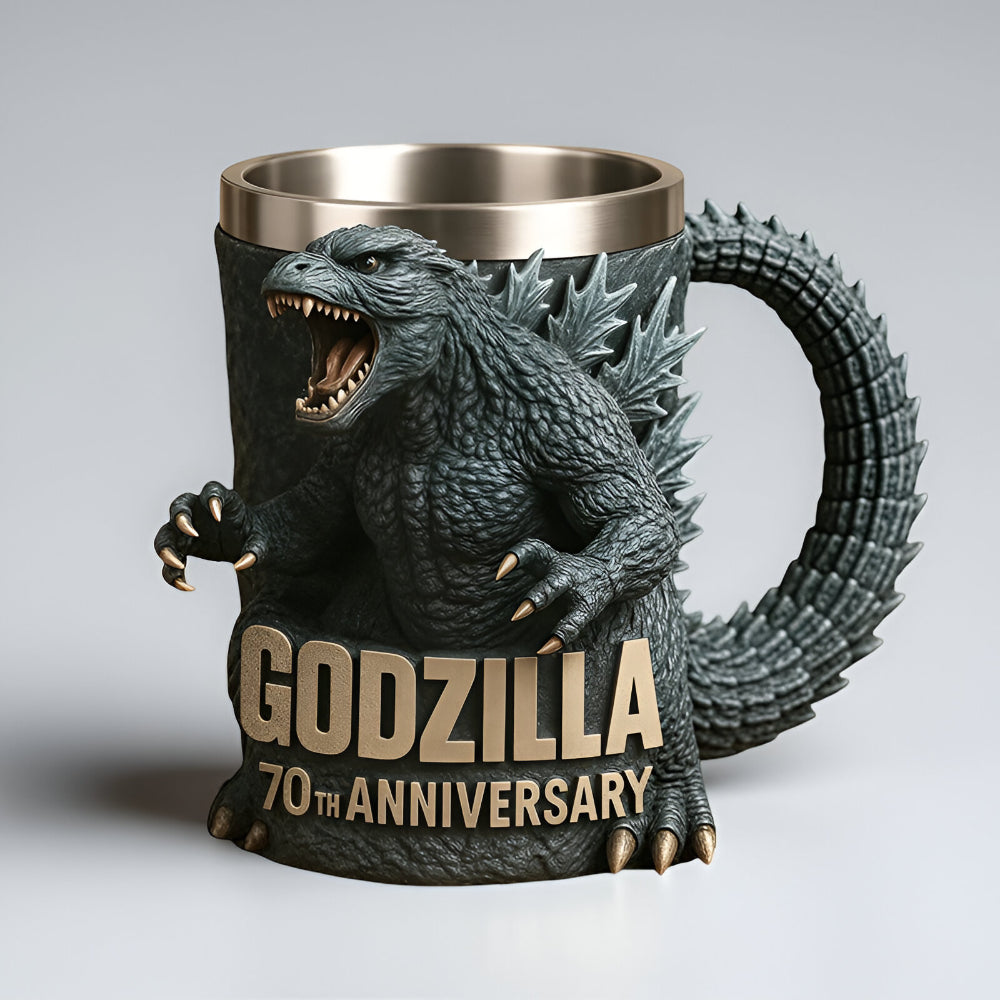 Kubek ceramiczny z figurką potwora 3D