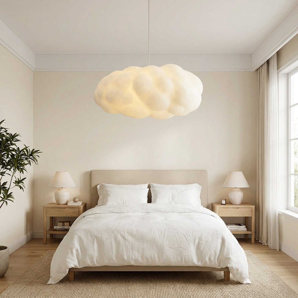 Lampa wisząca Ardora z tkaniny o rzeźbiarskiej formie do wnętrz