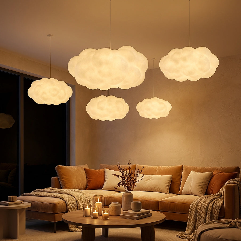 Lampa wisząca Ardora z tkaniny o rzeźbiarskiej formie do wnętrz
