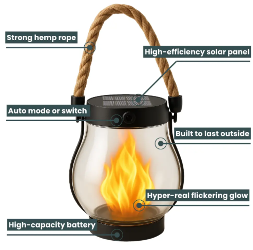 Lampion solarny Fire Seed — magiczny płomień, który rozgrzewa serce i oczarowuje każdej nocy