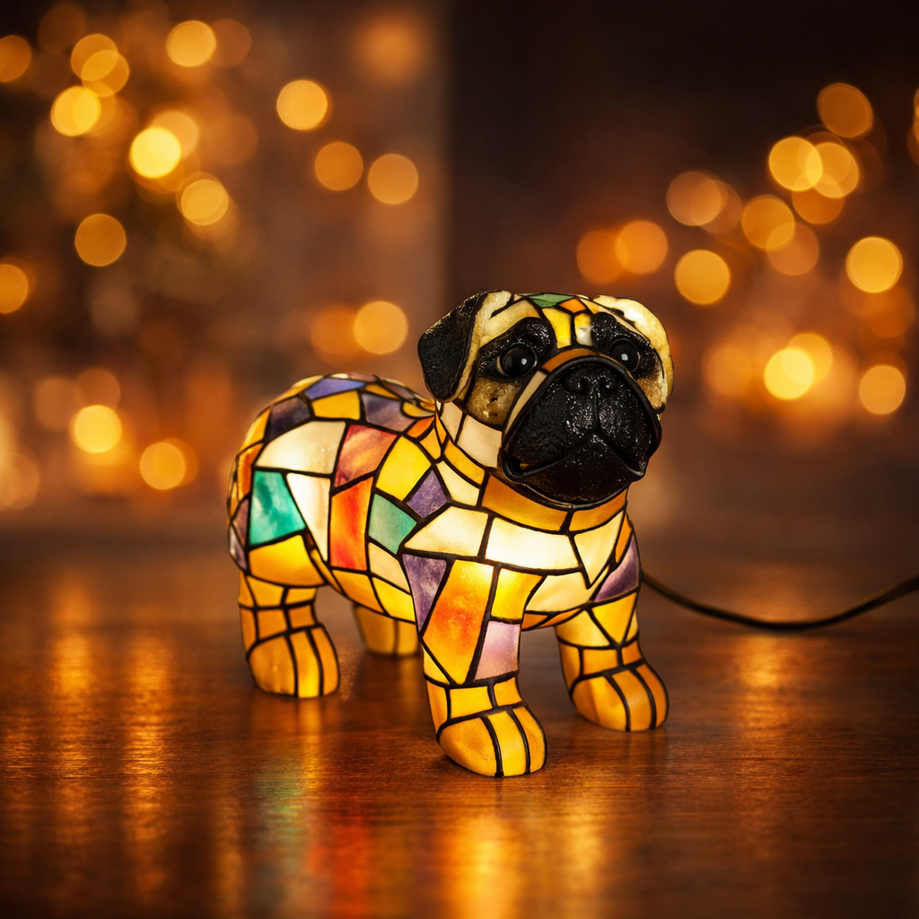 Lampka nocna dekoracyjna z figurką psa