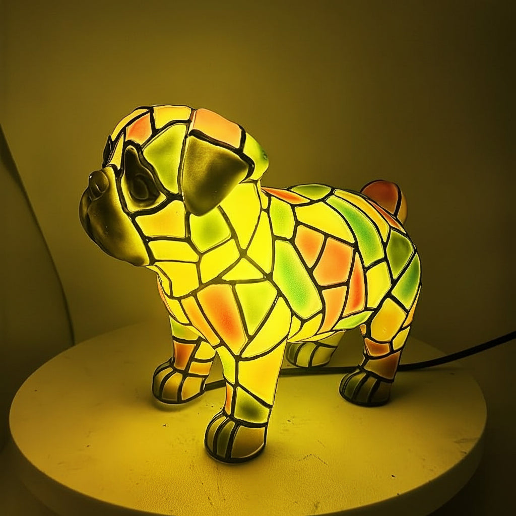 Lampka nocna dekoracyjna z figurką psa