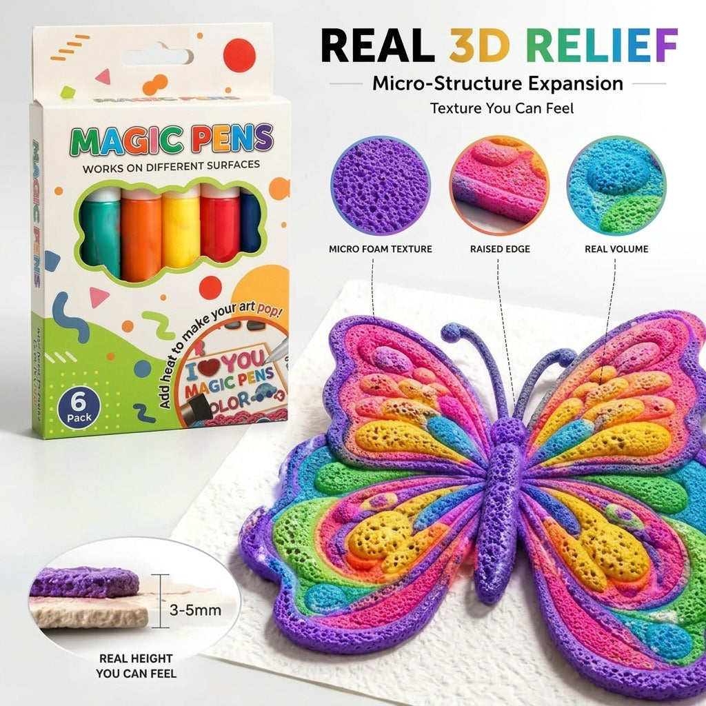 Magiczne pisaki 3D – rysuj i twórz wypukłe obrazy